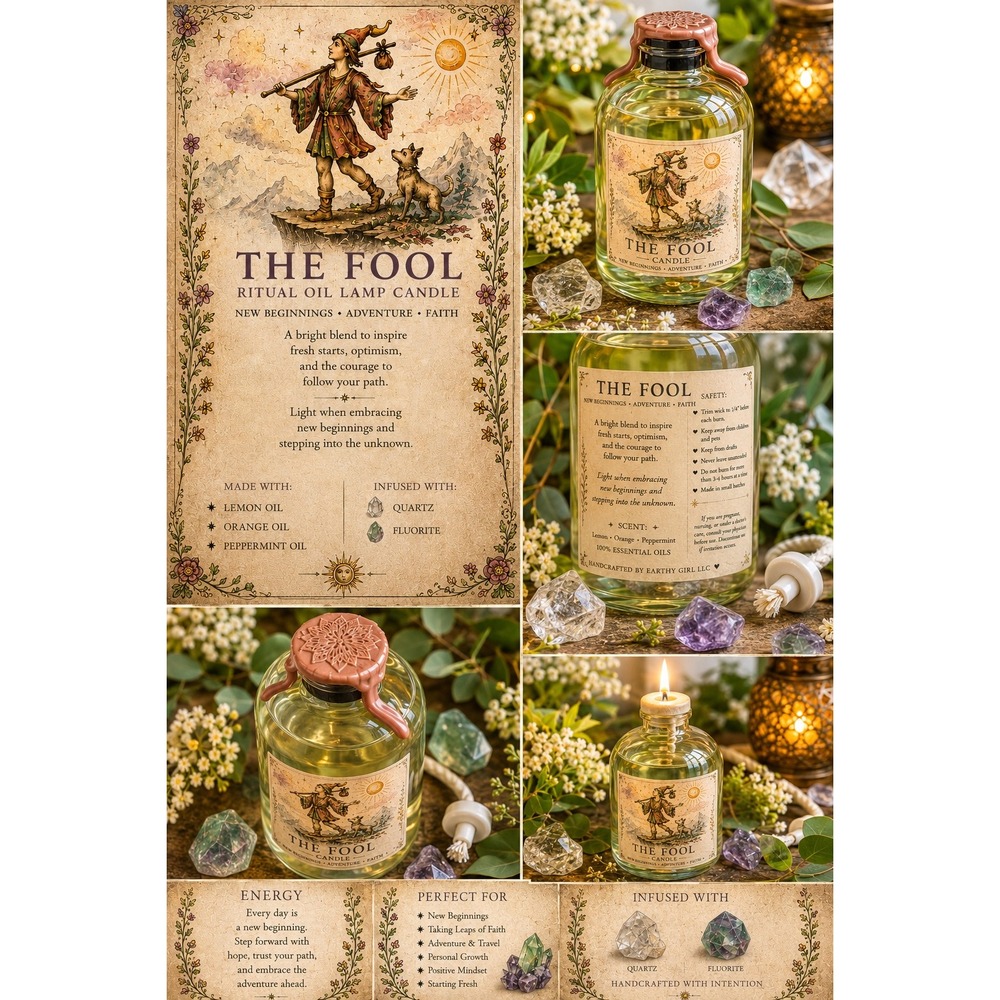 The Fool Tarot Oil‎ Candle